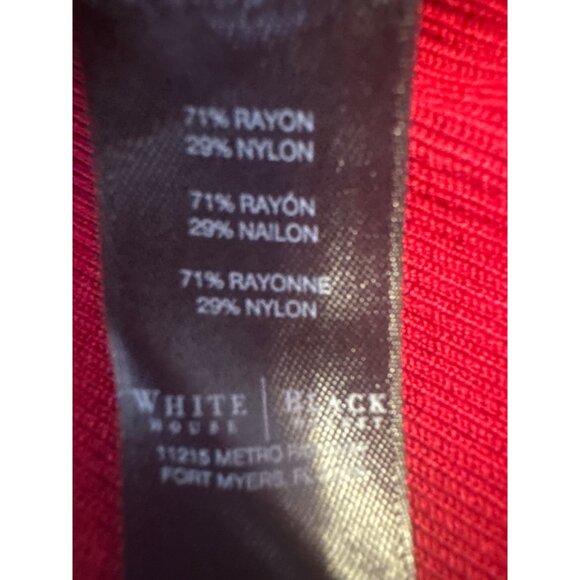 2/$30 White House Black Market Small Red Cardigan Sweater Embellished Shoulder - Picture 16 of 16